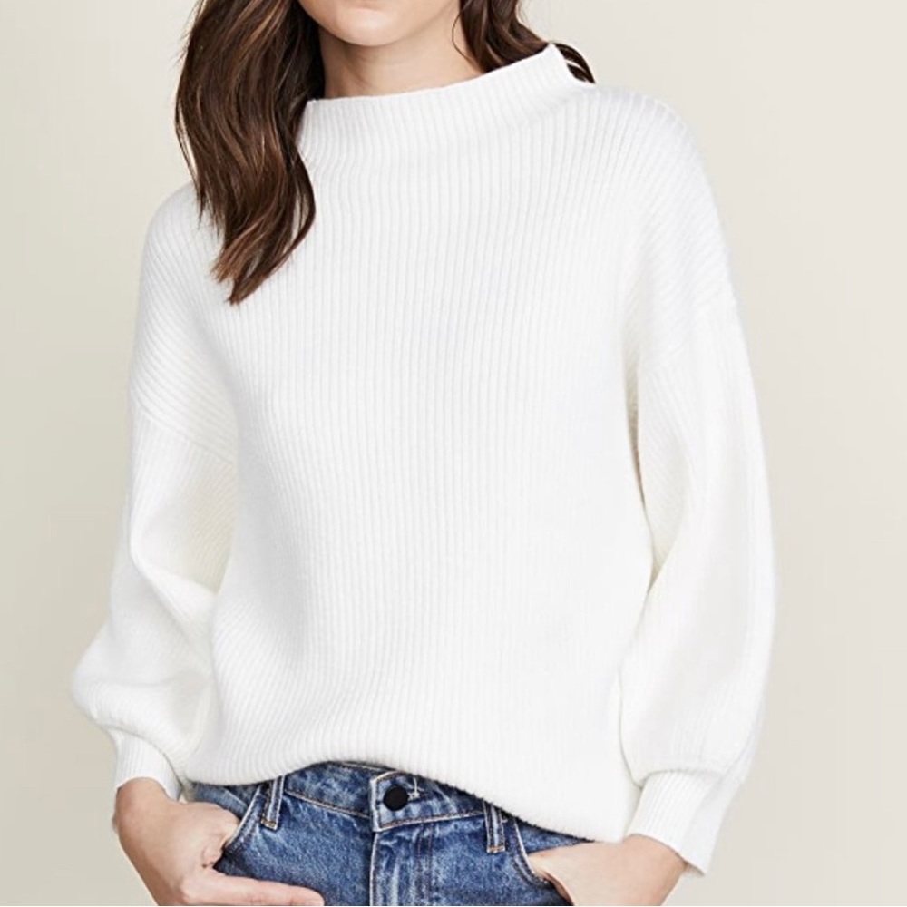 Women’s Anthropologie cozy Line + Dot balloon sleeve sweater